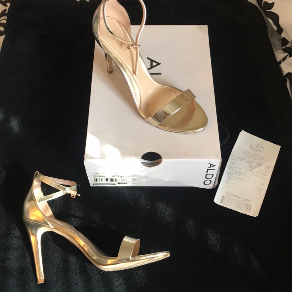 Gold Aldo Heels